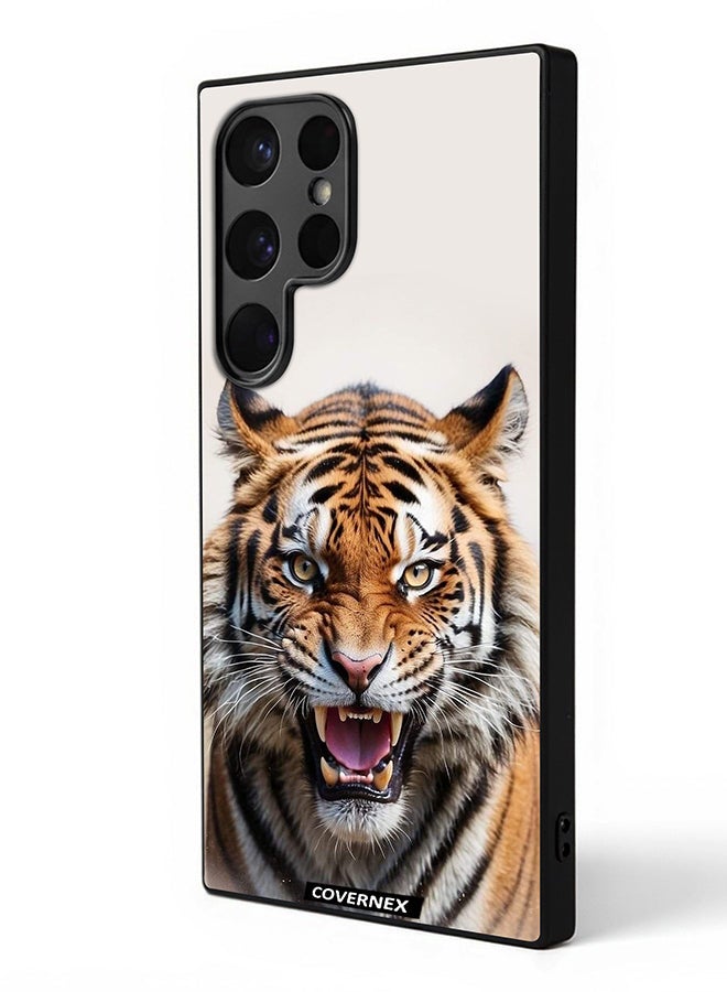 Covernex Samsung Galaxy S23 Ultra Protective Case Cover Printed Featuring Roaring Tiger - Image 1